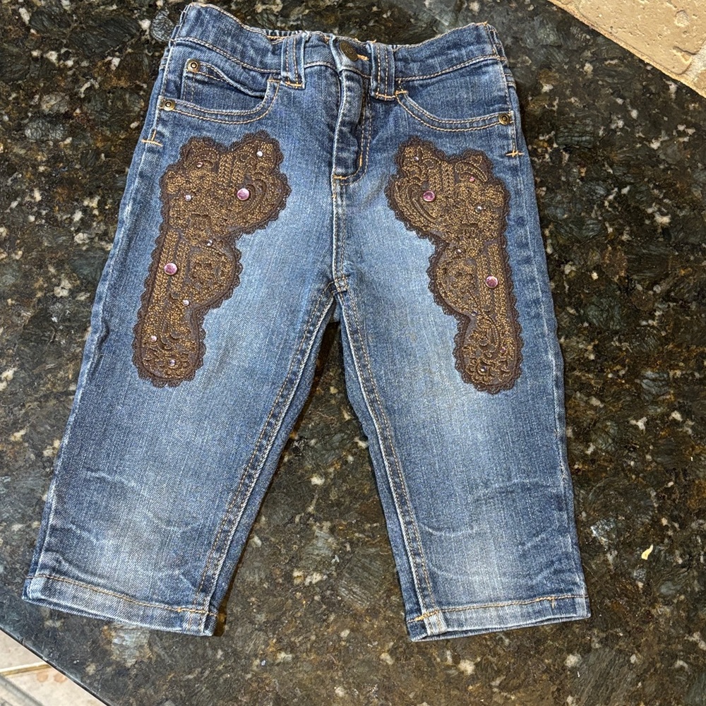 Y2K Mary Kate & Ashley Girls Capri Jeans! Child 6
